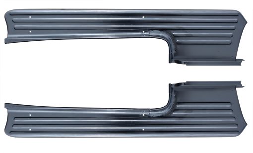 53-56 Ford Truck Running Board Set - OE - Steel - Short bed only