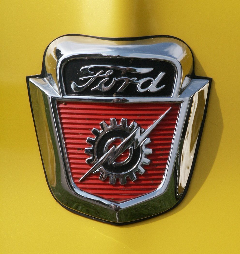 1953, 1954, 1955, 1956 Ford Truck Hood Emblem - Shield