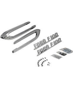 53-54 Ford Truck Hood Emblem Set - "Ford F100" With Boomerangs